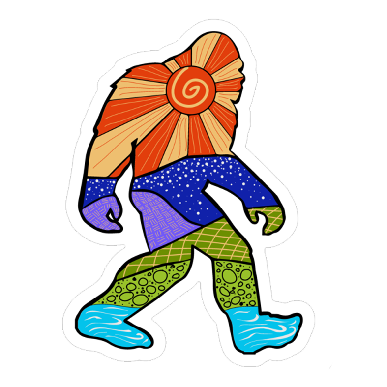 Sunshine the Elusive Sasquatch Sticker