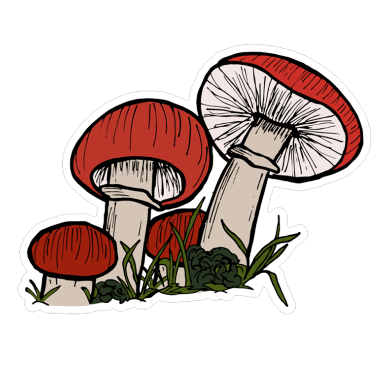 The Mushroom Village Sticker