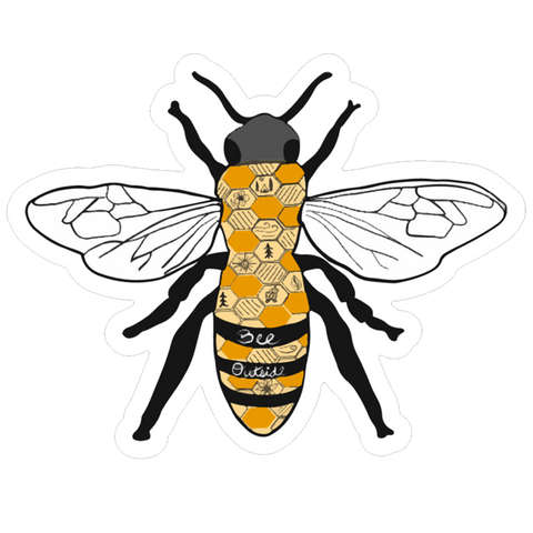 Bee Outside Sticker