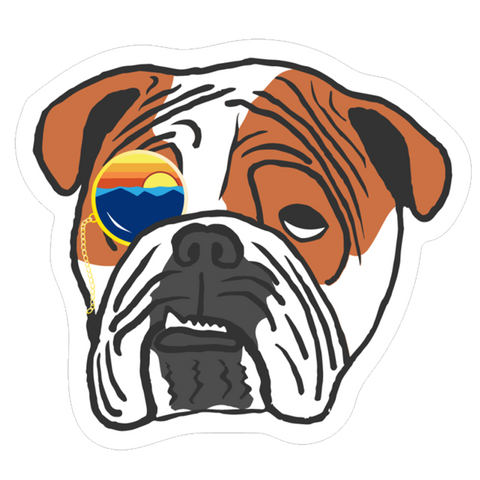 Bulldog Monocle Sticker