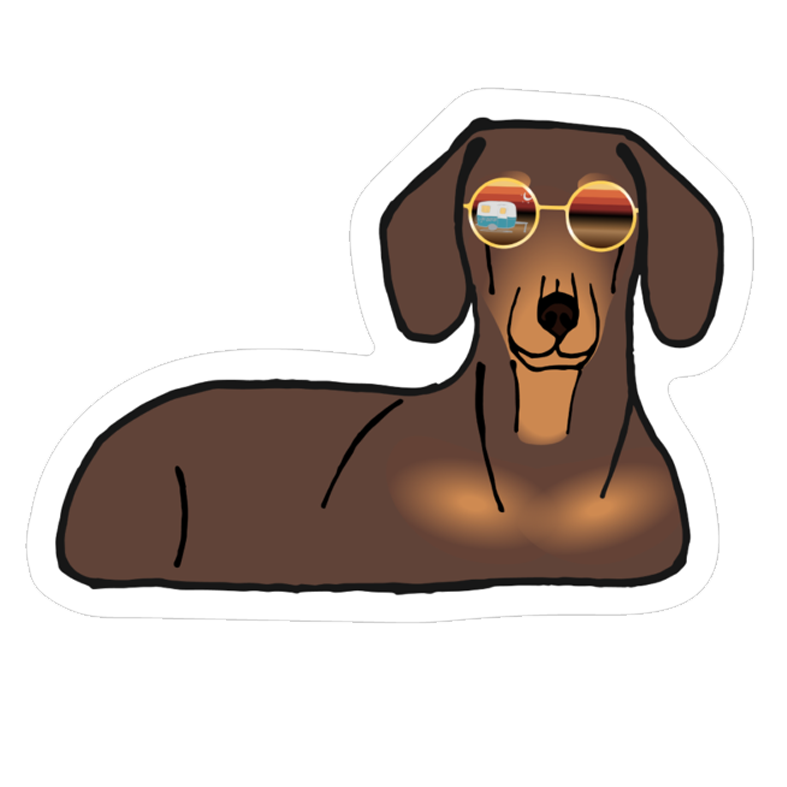 Dog Days Dachsund (Wiener Dog) Sticker