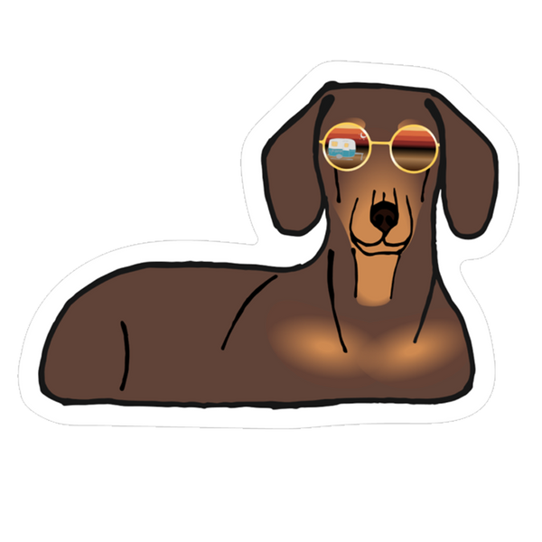 Dog Days Dachsund (Wiener Dog) Sticker