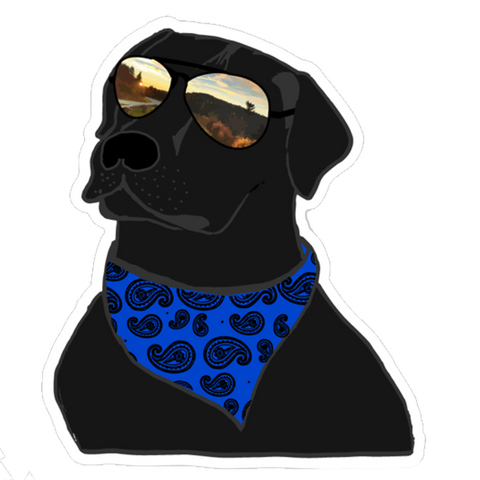 Blue Ridge Ridin Black Lab Sticker