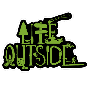 Life Outside Logo Lime Sticker