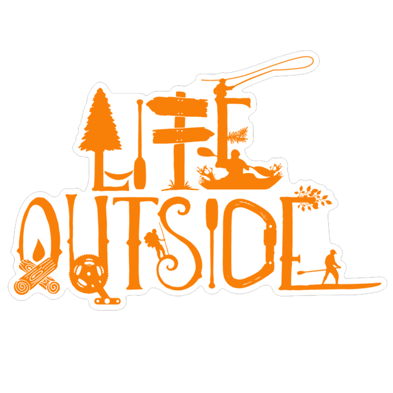 Life Outside Logo Orange Sticker