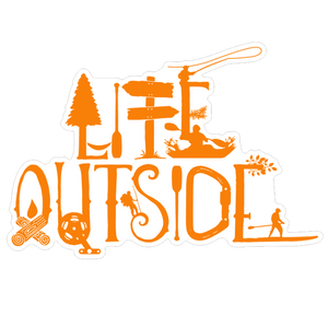 Life Outside Logo Orange Sticker