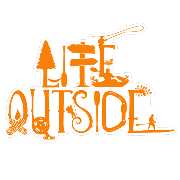 Life Outside Logo Orange Sticker