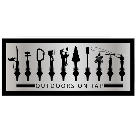 Outdoors on Tap Steel Sticker