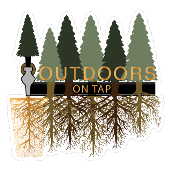 Outdoors on Tap Rooted Sticker