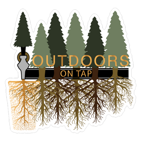 Outdoors on Tap Rooted Sticker