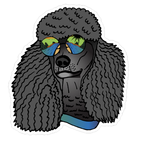 Paddle on Poodle Sticker