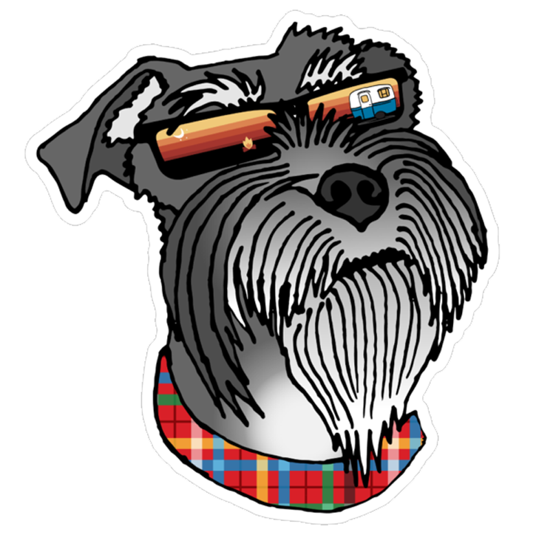 Sunset Schnauzer Sticker