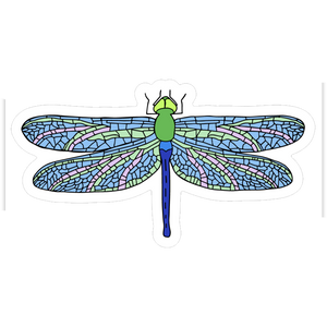 Glass Dragonfly Sticker