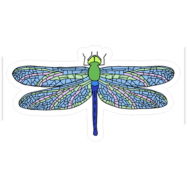 Glass Dragonfly Sticker