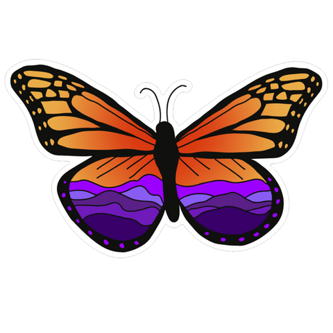 Mountain Monarch Butterfly Sticker