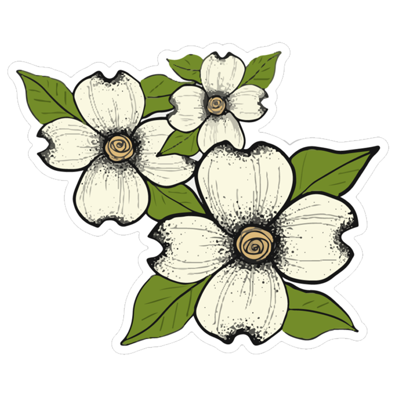 Dogwood Flowers Sticker