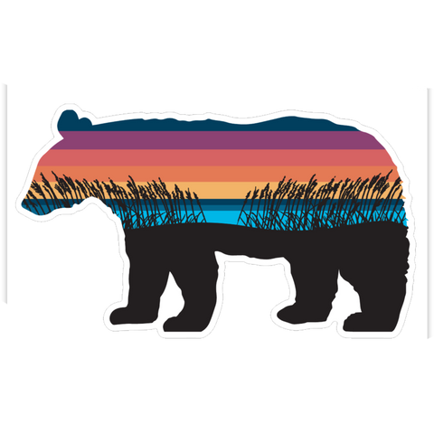 Beach Bear Sticker