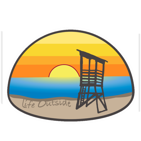 Lifeguard Tower Sticker