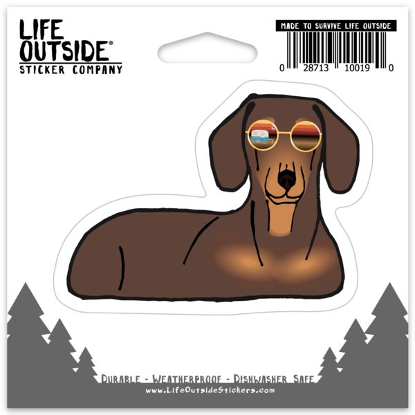 Dog Days Dachsund (Wiener Dog) Sticker