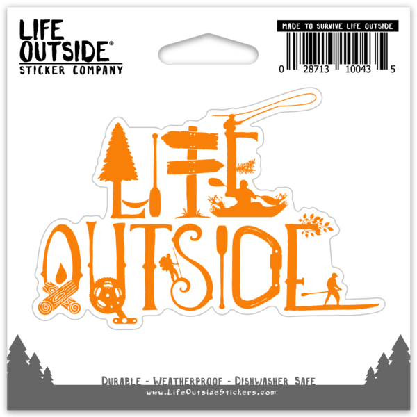 Life Outside Logo Orange Sticker