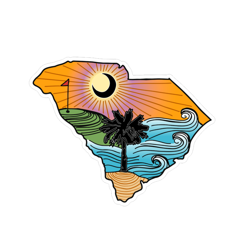 Palm Tree South Carolina Sticker