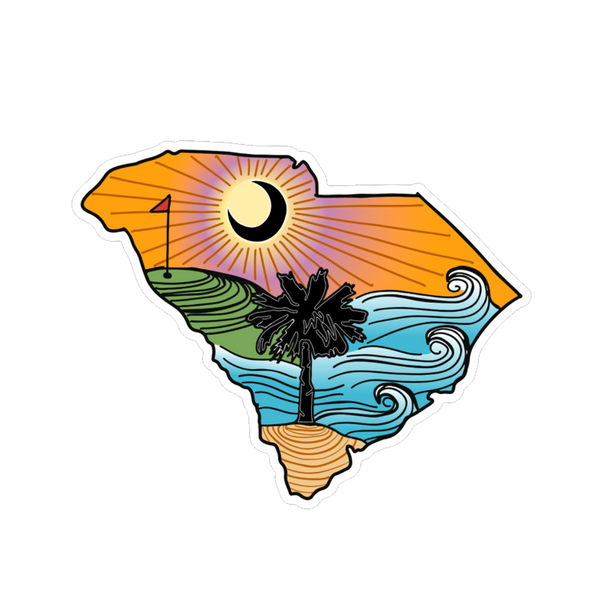 Palm Tree South Carolina Sticker