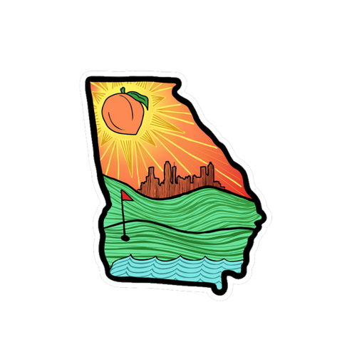 Peachy Georgia Sticker