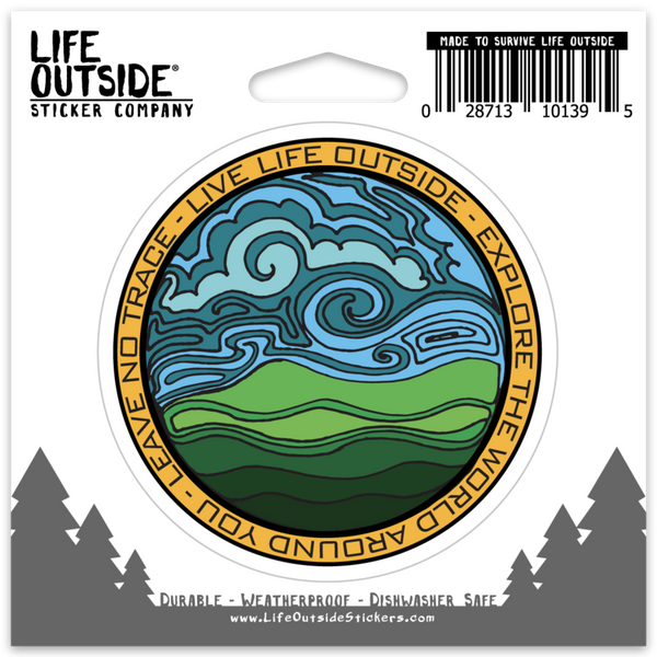 Land & Sky Swirls Sticker